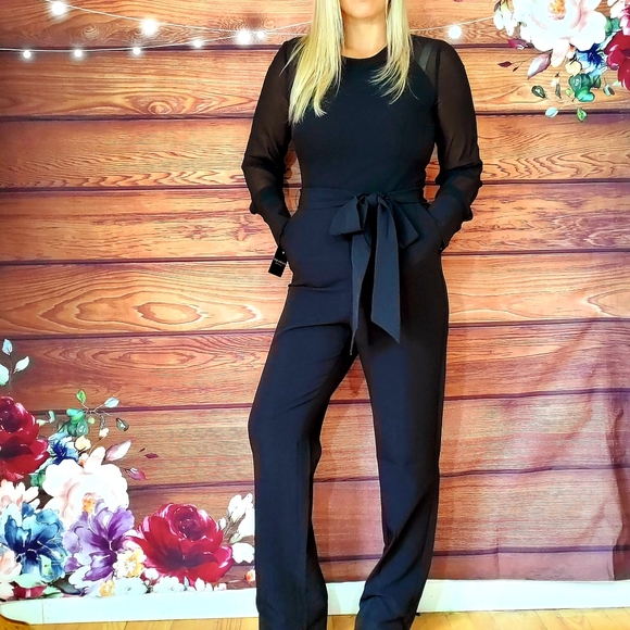 RACHEL Rachel Roy Pants - Rachel Roy Collection Black Belted Jumpsuit